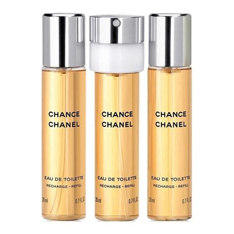 chanel chance eau de parfum twist and spray 3x20ml|Chanel twist and spray refill.